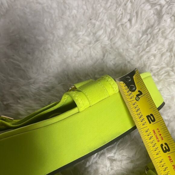 Liliana Barista-3 platform wedge Textile Neon Green Women's Sandals SZ11 - Picture 11 of 11